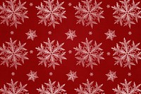 Red Christmas psd snowflake pattern background, remix of photography by Wilson Bentley