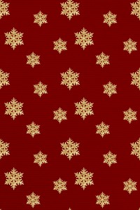 Red Christmas psd snowflake pattern background, remix of photography by Wilson Bentley