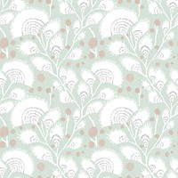 Pastel flower pattern background, vintage floral Art Nouveau fabric design psd