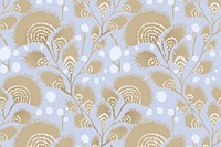 Pastel flower pattern background, vintage floral Art Nouveau fabric design psd