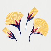 Aesthetic flower illustration, Art Nouveau botanical design