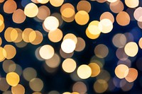 Warm golden bokeh lights background