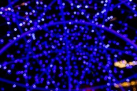 Small blue festive lights patterned background