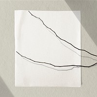 White paper with dried twigs on a concrete wall