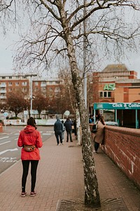 People in downtown during coronavirus pandemic. BRISTOL, UK, March 30, 2020