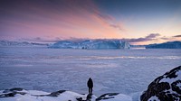 Adventure desktop wallpaper background, frozen sea in Greenland