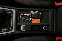 Car key in a center console space