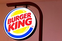 Burger King neon sign. BANGKOK, THAILAND, 16 APRIL 2021