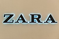 Zara shop sign. BANGKOK, THAILAND, 16 APRIL 2021