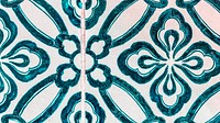 Moroccan vintage blue flower background