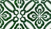 Moroccan vintage green flower background