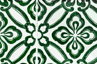 Mediterranean vintage green flower tiles