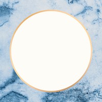 Psd round gold marble frame