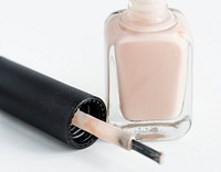 Closeup of nail polish isolated on white background