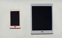 Paper craft design of digital devices icon