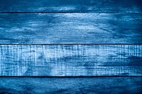 Dark blue painted wood plank background texture 