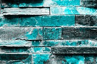 Old blue brick wall surface