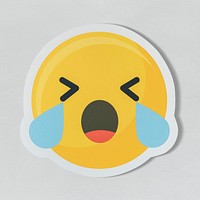 Sad crying face emoticon symbol