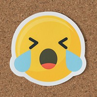 Sad crying face emoticon symbol