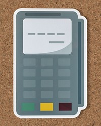 Credit card terminal cut out icon
