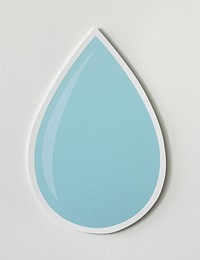 Water drop cut out icon