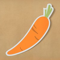 Healthy nutritious carrot cut out icon