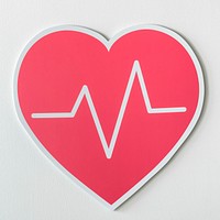 Heart disease medicine cut out icon