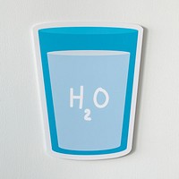 Glass of drinking water icon