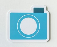 Icon of blue paper camera