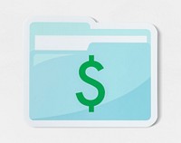 Business financial management document icon