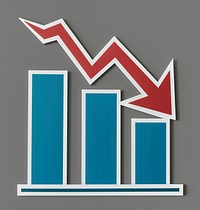 Declining business report bar chart