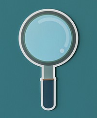 Magnifying glass search icon isolated