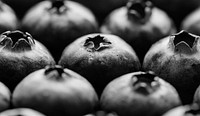 Black and white macro shot of blueberry background