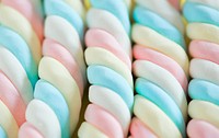 Closeup of twisted marshmallow background