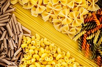 Close up of mixed of pasta