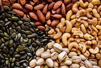 closeup of mixed nuts
