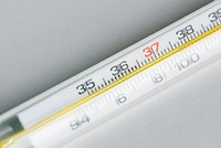 Closeup of thermometer