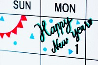 New year calendar reminder