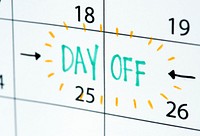 Day off calendar reminder