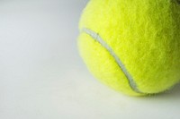 Closeup of tennis ball
