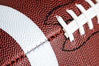 Macro shot of American football ball background