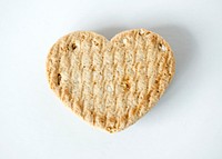 Closeup of a heart shaped cookie