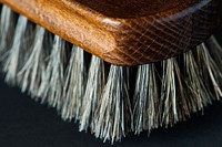 Closeup of shoe brush background