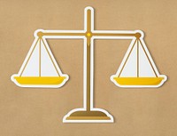 Legal scale of justice icon