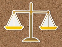 Legal scale of justice icon