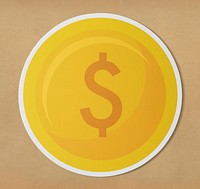 Dollar coin currency exchange icon