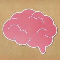 Pink brain creative ideas icon