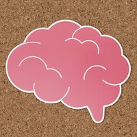 Pink brain creative ideas icon