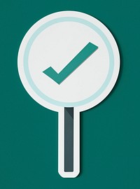 Right tick sign icon isolated