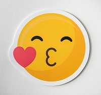 Kissing face emoticon emoji symbol